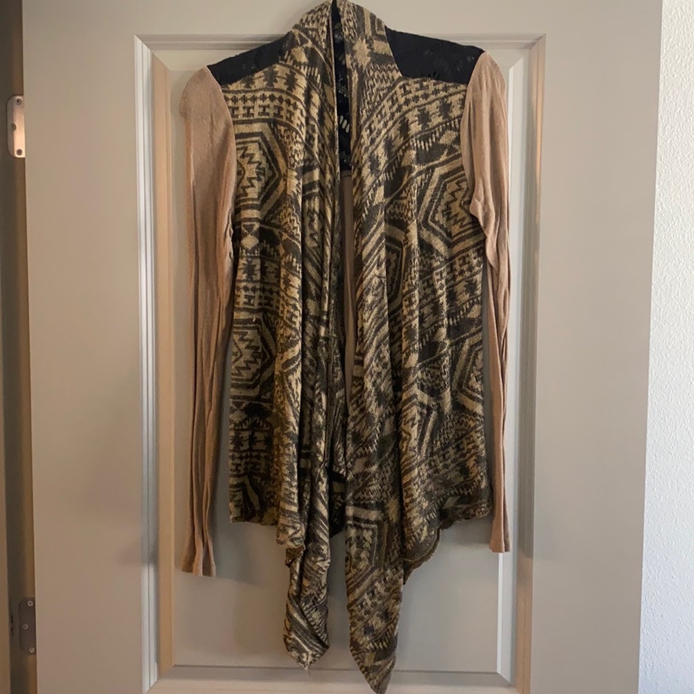 Brown and black cardigan